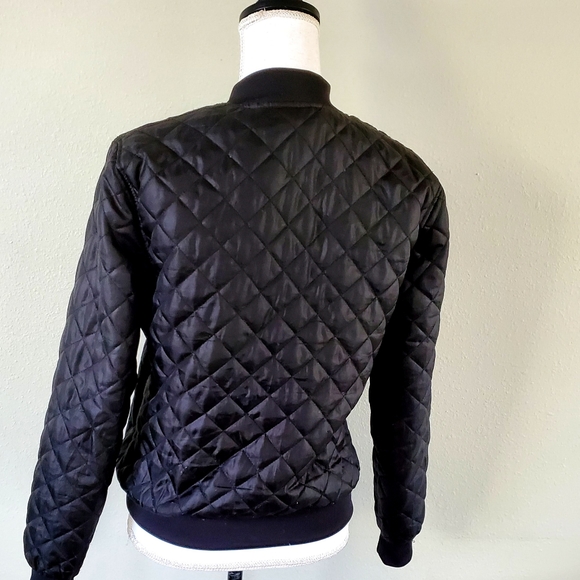 APRIL GIRL Quilted Bomber Jacket - Size M (EUC) - Picture 2 of 7